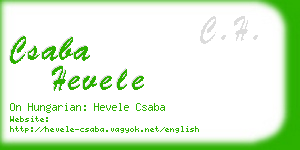 csaba hevele business card